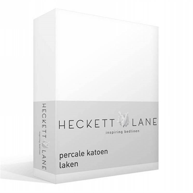 Heckett & Lane percale katoen laken White 1-persoons (160x260 cm)