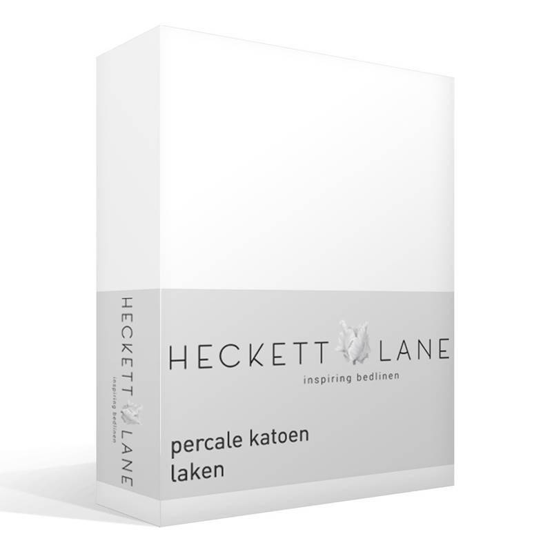 Heckett & Lane percale katoen laken White Lits-jumeaux (260x260 cm)