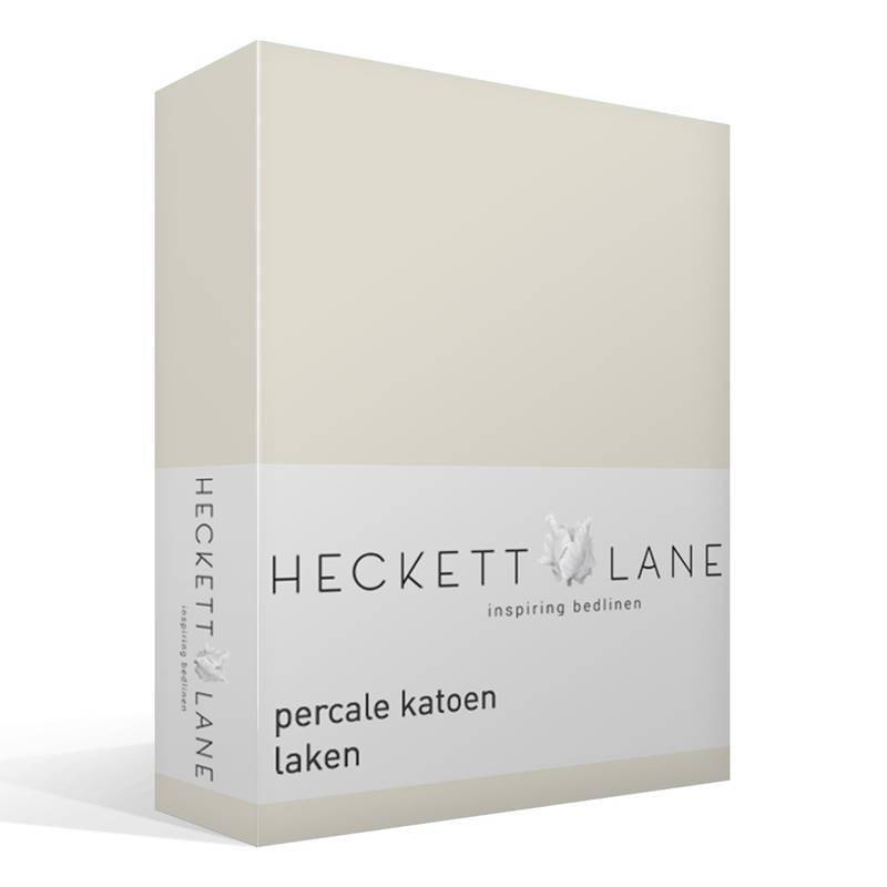 Heckett & Lane percale katoen laken Off white 1-persoons (160x260 cm)