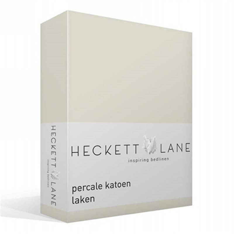 Goedkoopste Heckett & Lane percale katoen laken Off white Lits-jumeaux (260x260 cm)