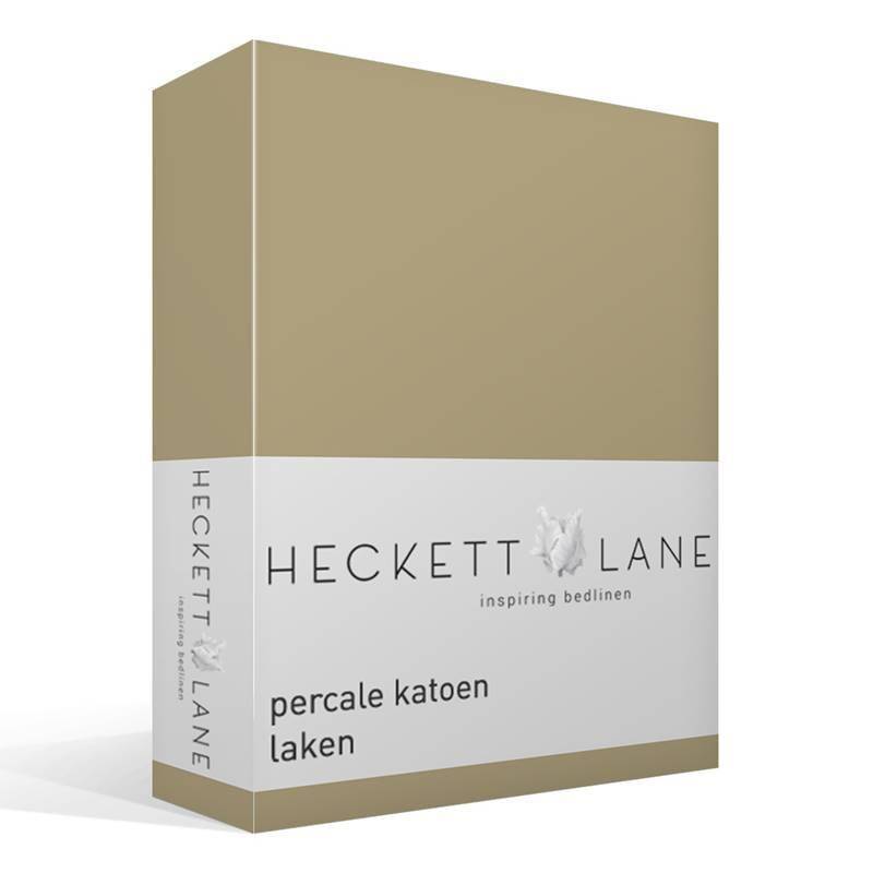 Goedkoopste Heckett & Lane percale katoen laken Bleached Sand Lits-jumeaux (260x260 cm)