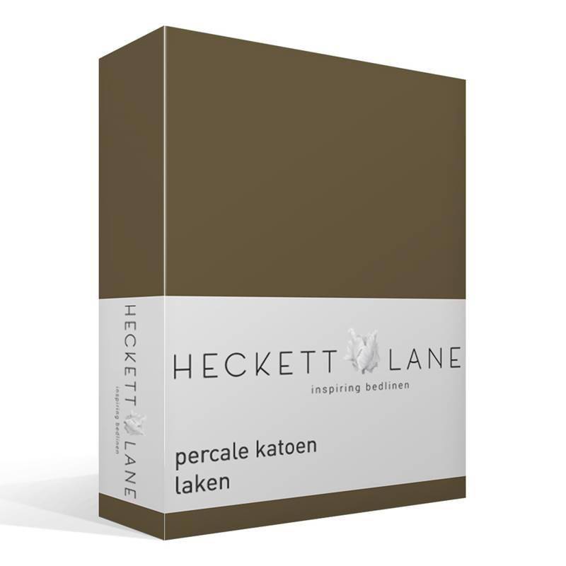 Goedkoopste Heckett & Lane percale katoen laken Pure Gold 1-persoons (160x260 cm)
