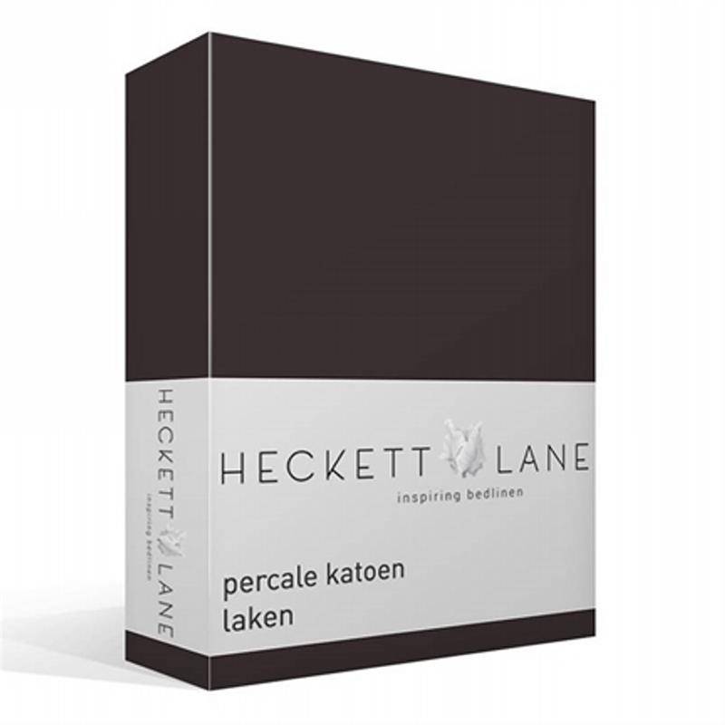 Goedkoopste Heckett & Lane percale katoen laken Castle Grey Lits-jumeaux (260x260 cm)