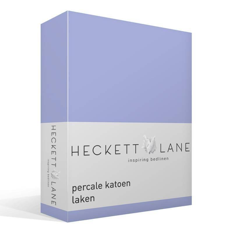 Heckett & Lane percale katoen laken Baby blue 1-persoons (160x260 cm)
