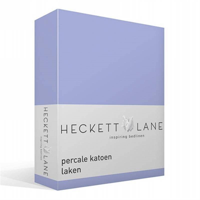 Goedkoopste Heckett & Lane percale katoen laken Baby blue Lits-jumeaux (260x260 cm)