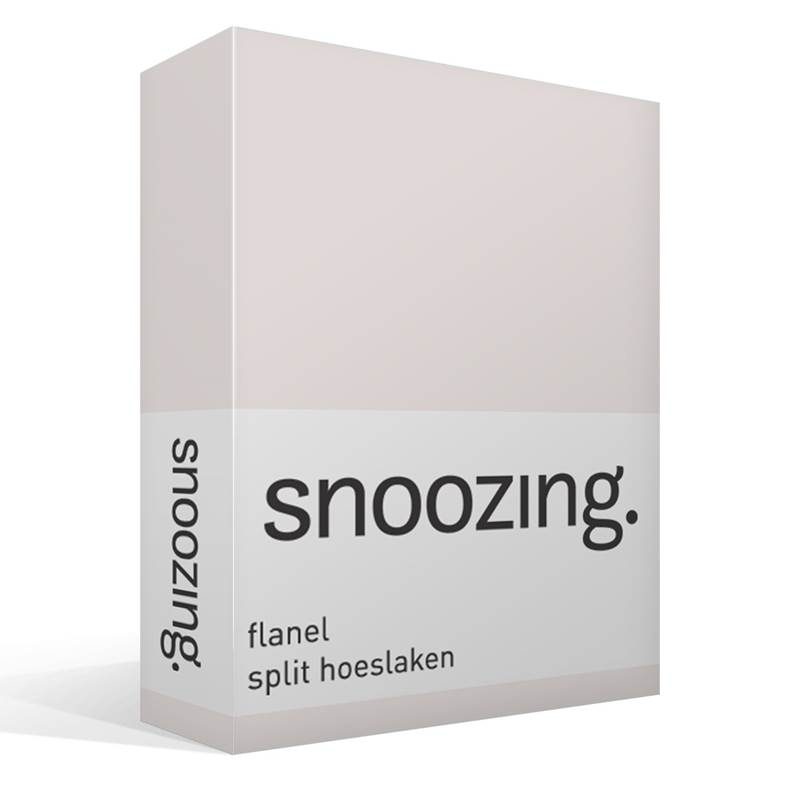 Snoozing flanel split hoeslaken Zilver Lits-jumeaux (200x200 cm)