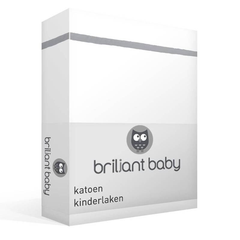 Goedkoopste Briljant Baby katoen kinderlaken met biesband Licht Grijs Ledikant (100x150 cm)