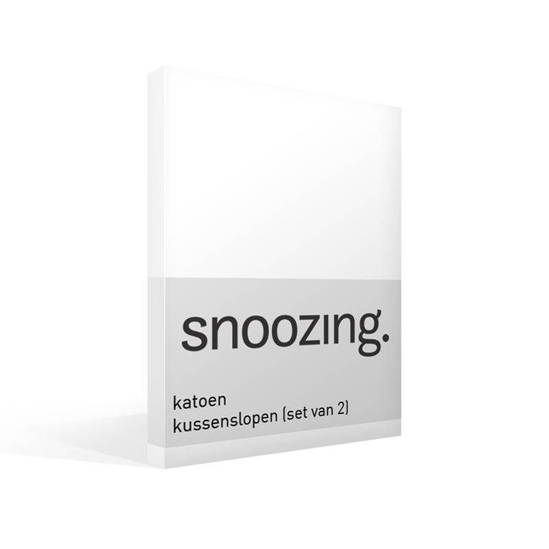 Goedkoopste Snoozing katoen kussenslopen (set van 2) Wit 60x70 cm - Standaardmaat