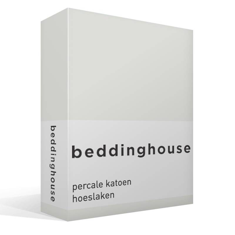 Goedkoopste Beddinghouse percale katoen hoeslaken Off white Lits-jumeaux (160x200 cm)