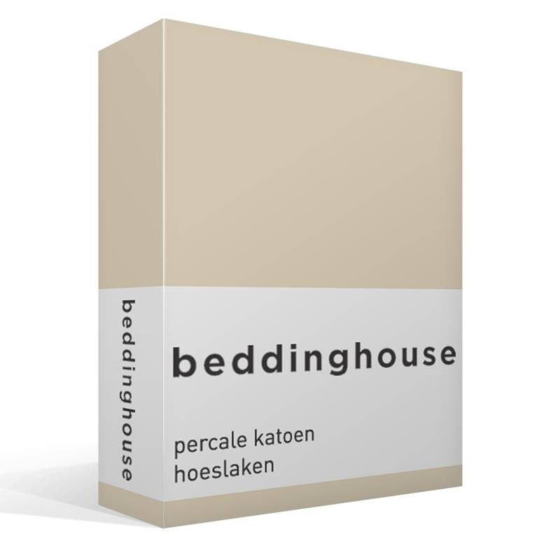 Beddinghouse percale katoen hoeslaken Natural Lits-jumeaux (160x200 cm)