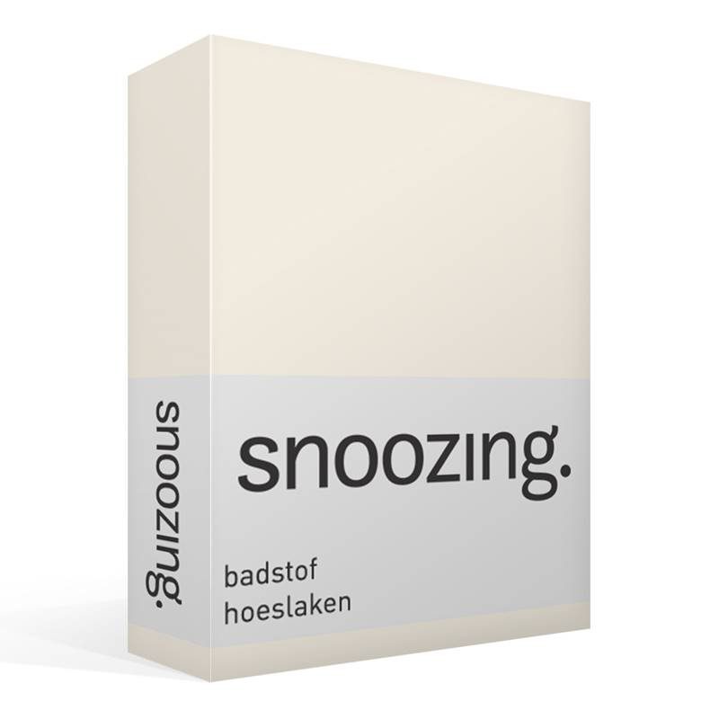 Snoozing badstof hoeslaken Ivoor Lits-jumeaux (200x200 of 180x200/220 cm)