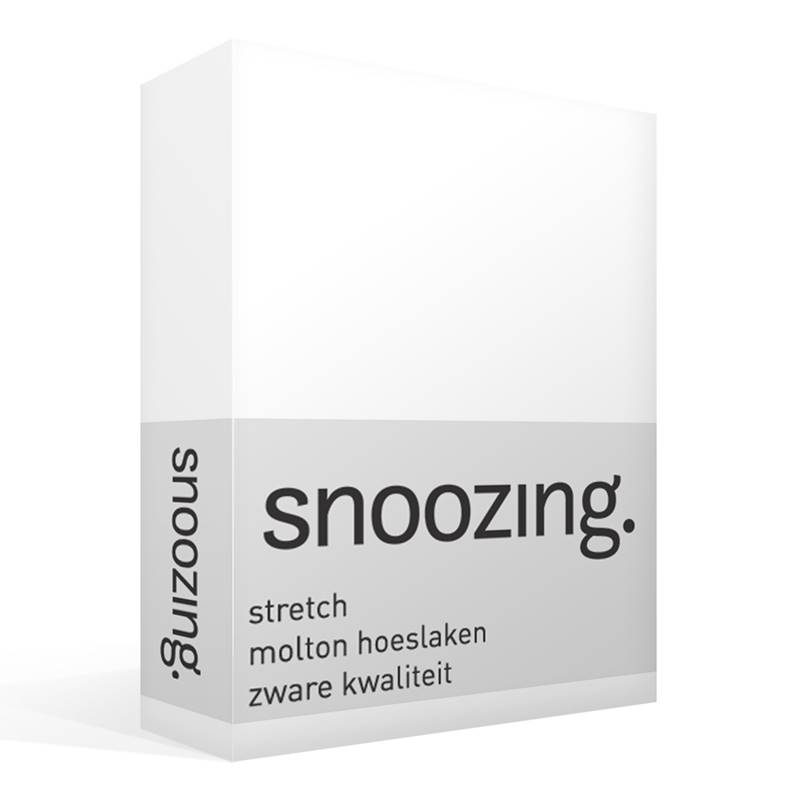 Snoozing stretch molton hoeslaken Wit 1-persoons (100x200 of 90x200/220 cm)