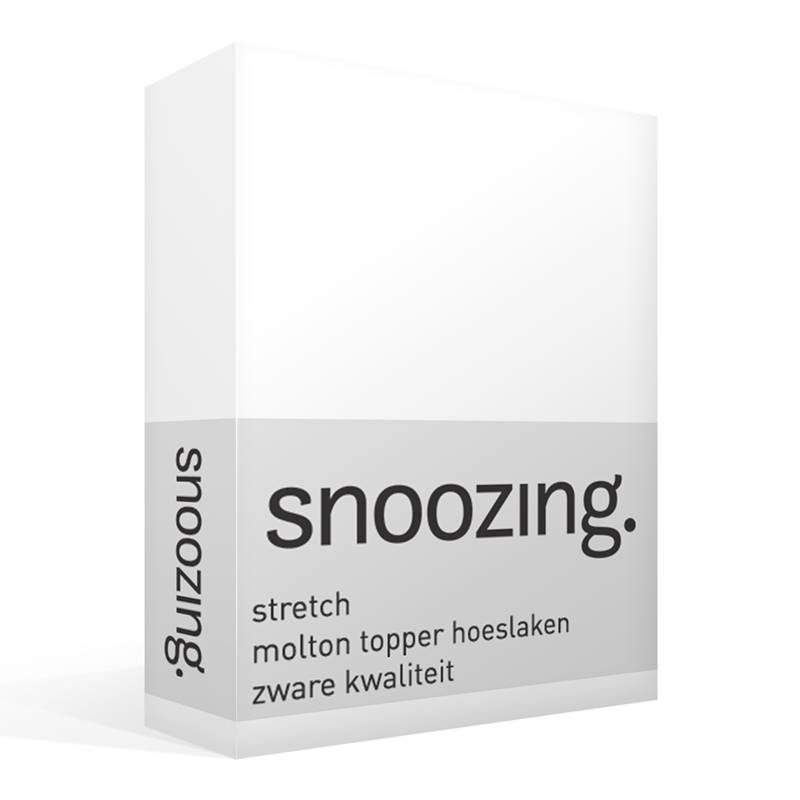Snoozing stretch topper molton hoeslaken Wit 1-persoons (100x200 of 90x200/220 cm)