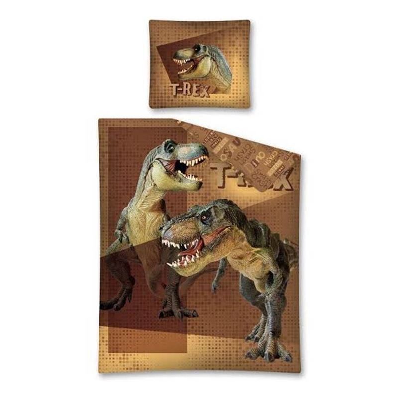 Goedkoopste Dino Adventure Dino dekbedovertrek Bruin 1-persoons (140x200 cm + 1 sloop)