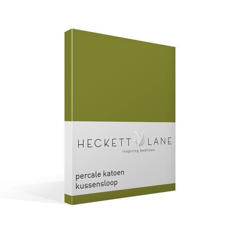 Goedkoopste Heckett & Lane Oxford percale katoen kussensloop Green Oasis 60x70 cm - Standaardmaat