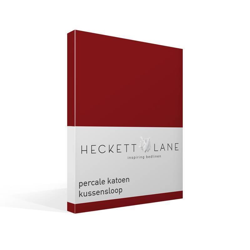 Heckett & Lane Oxford percale katoen kussensloop Aurora Red 60x70 cm - Standaardmaat