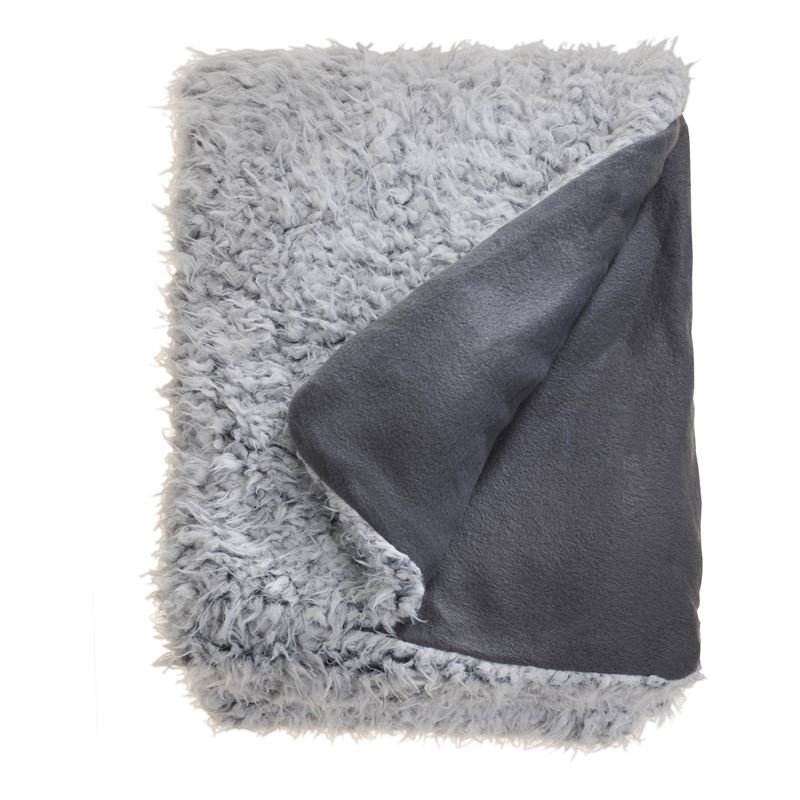 Unique Living Salvo fleece plaid Dark grey 150x200 cm