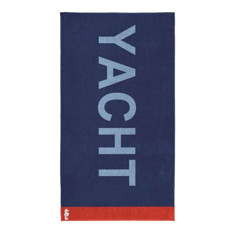 Seahorse Yacht strandlaken Navy 100x180 cm