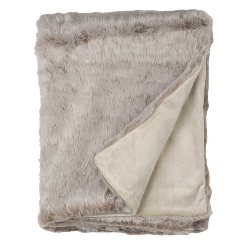 Goedkoopste Snoozing Linnea fleece plaid Grijs/wit 150x200 cm