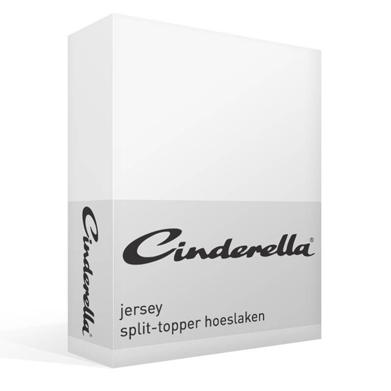Goedkoopste Cinderella jersey split-topper hoeslaken White Lits-jumeaux (160x200/210 cm)