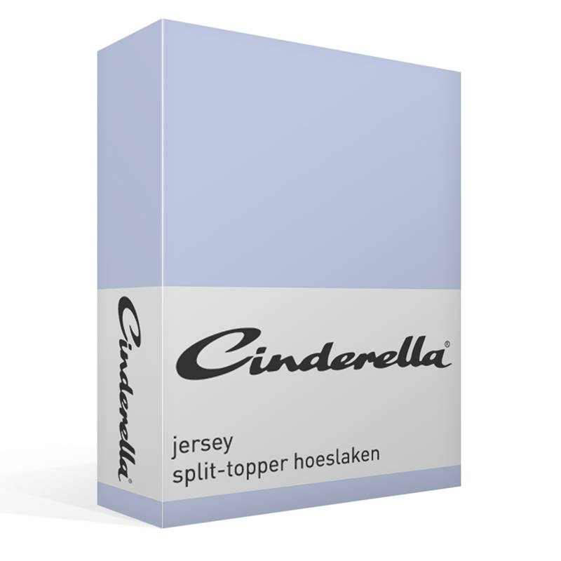 Cinderella jersey split-topper hoeslaken Sky Blue 2-persoons (140x200/210 cm)