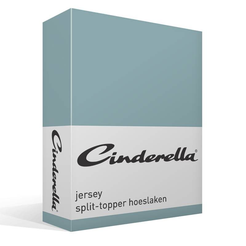 Cinderella jersey split-topper hoeslaken Mineral Lits-jumeaux (160x200/210 cm)
