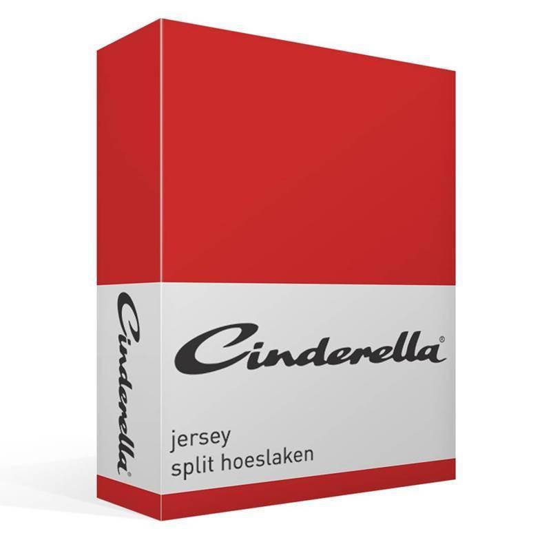 Cinderella jersey split-topper hoeslaken Red Lits-jumeaux (160x200/210 cm)