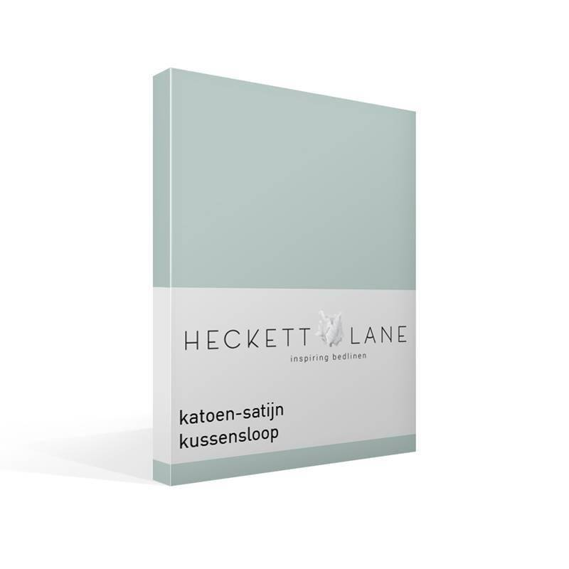 Goedkoopste Heckett & Lane katoen-satijn kussensloop Chalk Blue 60x70 cm - Standaardmaat