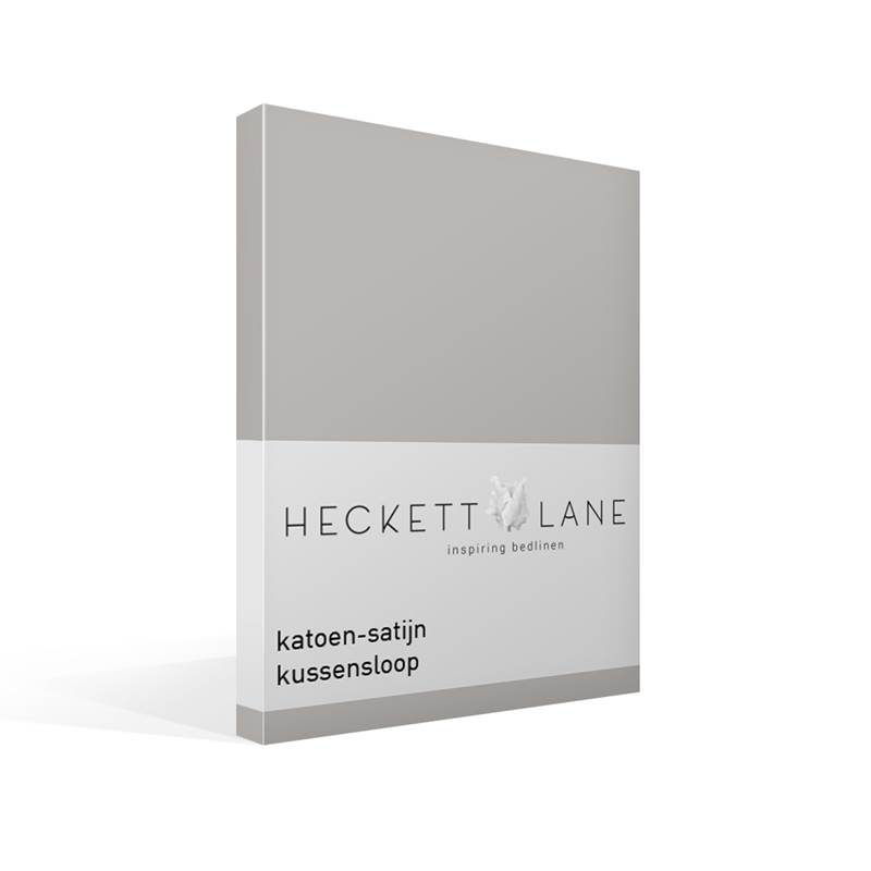 Goedkoopste Heckett & Lane katoen-satijn kussensloop Glacier Grey 60x70 cm - Standaardmaat