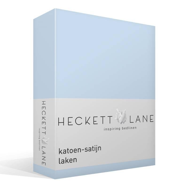 Heckett & Lane katoen-satijn laken Artic Ice 1-persoons (160x290 cm)