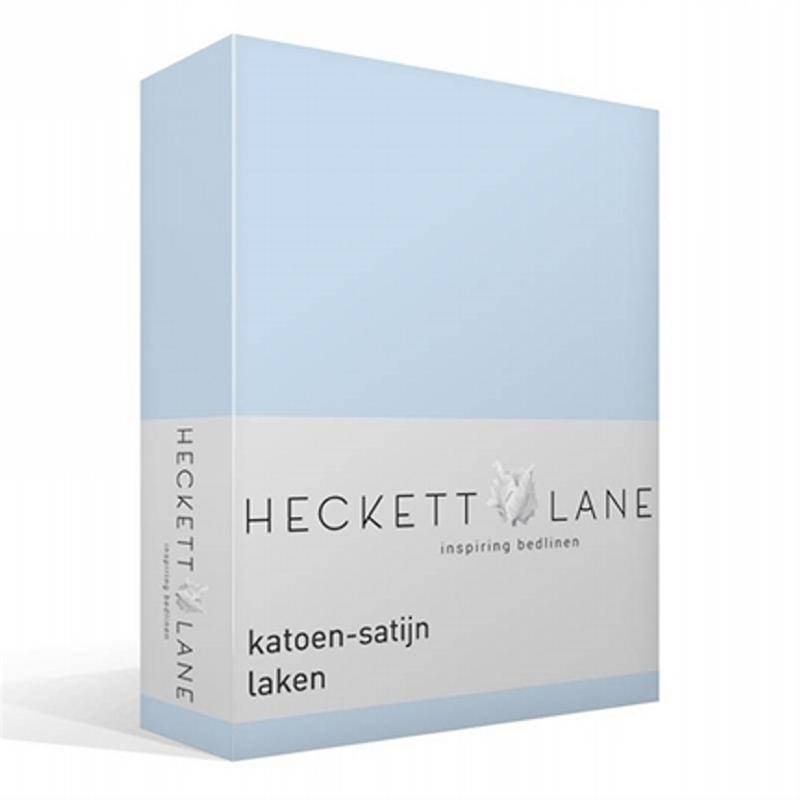 Heckett & Lane katoen-satijn laken Artic Ice Lits-jumeaux (270x290 cm)