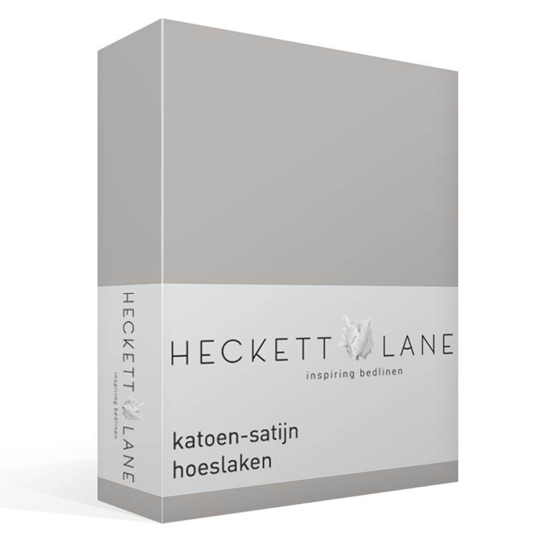 Heckett & Lane katoen-satijn laken Glacier Grey 1-persoons (160x290 cm)