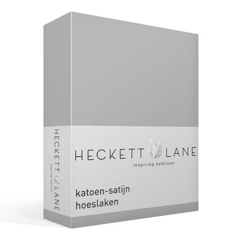 Heckett & Lane katoen-satijn laken Glacier Grey Lits-jumeaux (270x290 cm)