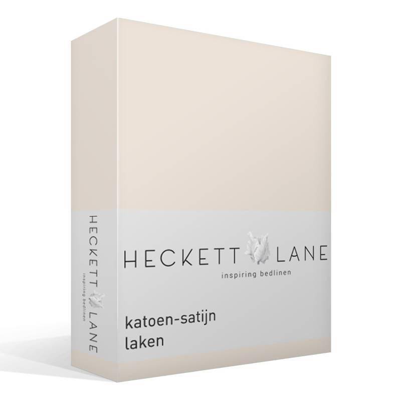 Heckett & Lane katoen-satijn laken Off-white 1-persoons (160x290 cm)