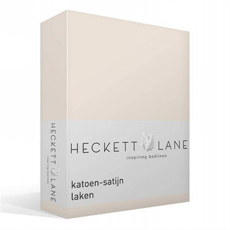Goedkoopste Heckett & Lane katoen-satijn laken Off-white Lits-jumeaux (270x290 cm)