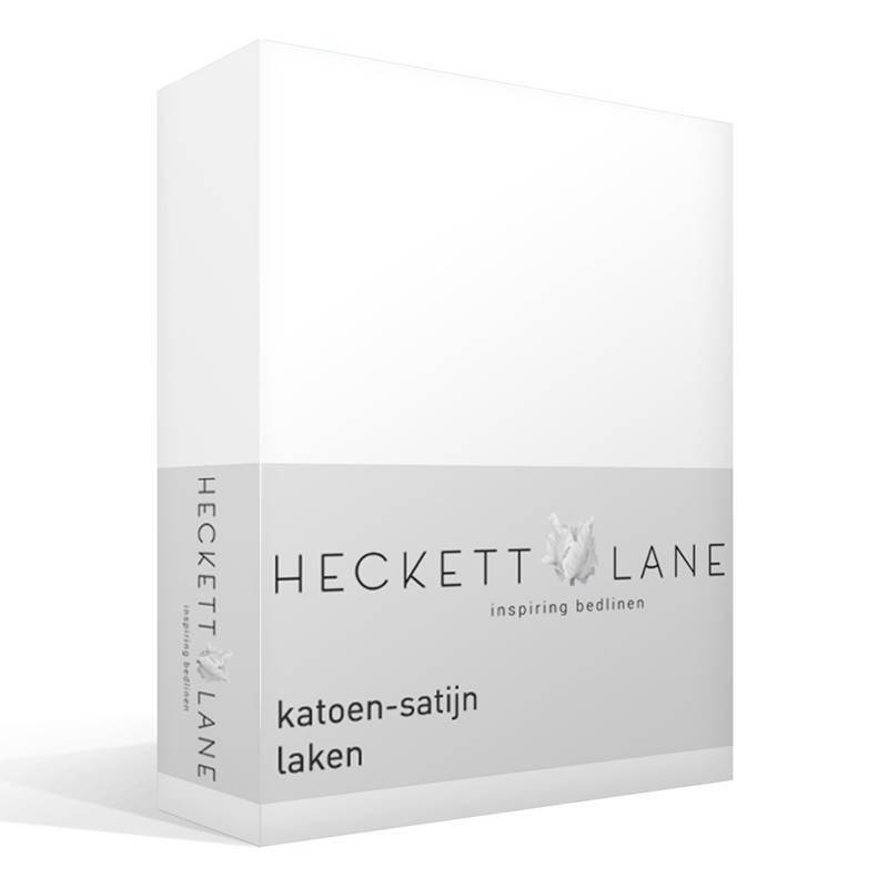 Heckett & Lane katoen-satijn laken Wit 1-persoons (160x290 cm)