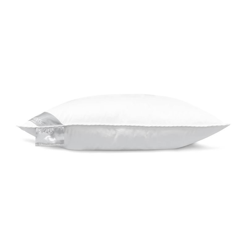 Goedkoopste Heckett & Lane Silver donzen medium hoofdkussen Wit 60x70 cm - Standaardmaat
