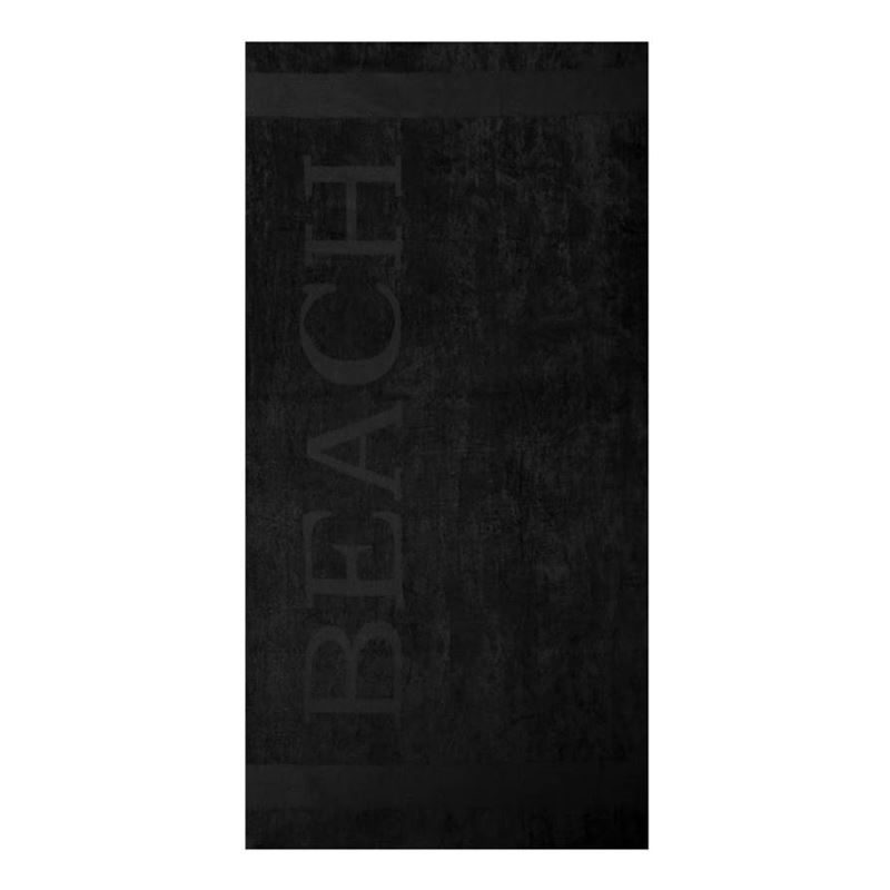 Lucca Beach strandlaken Zwart 100x200 cm