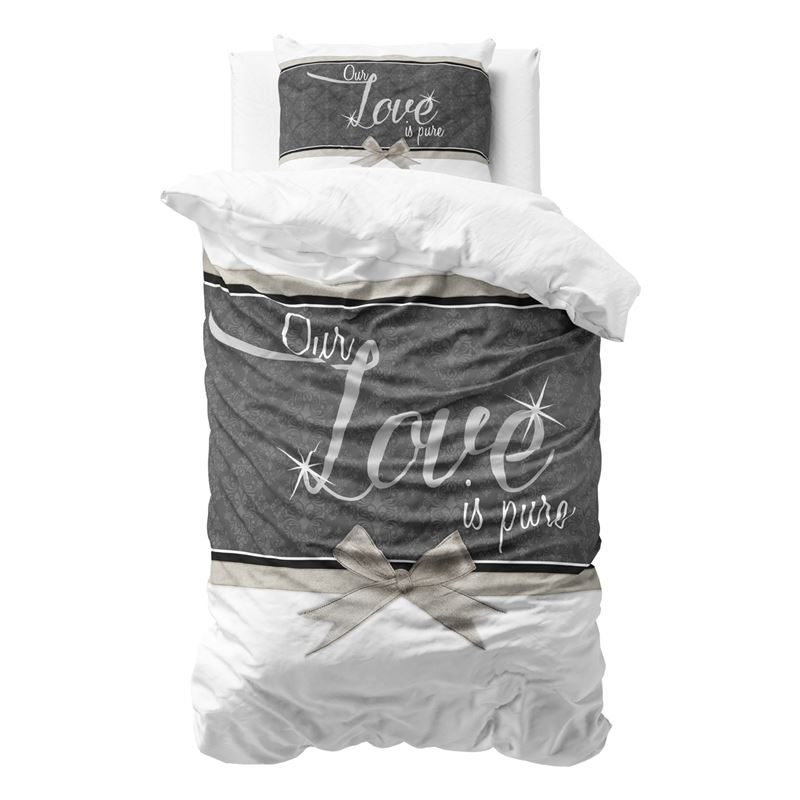 Goedkoopste Sleeptime Pure Love dekbedovertrek Wit 1-persoons (140x200/220 cm + 1 sloop)