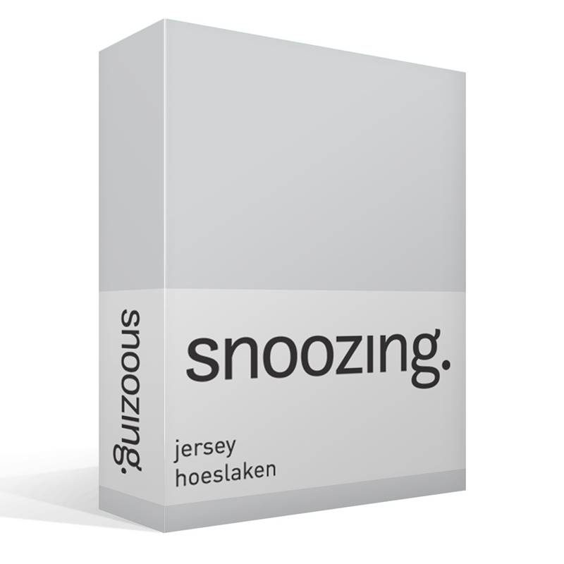 Snoozing jersey hoeslaken Grijs 1-persoons (70x200 cm)