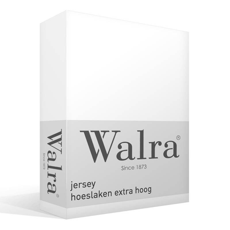 Goedkoopste Walra jersey hoeslaken extra hoog Wit 1-persoons (90/100x200/220 cm)