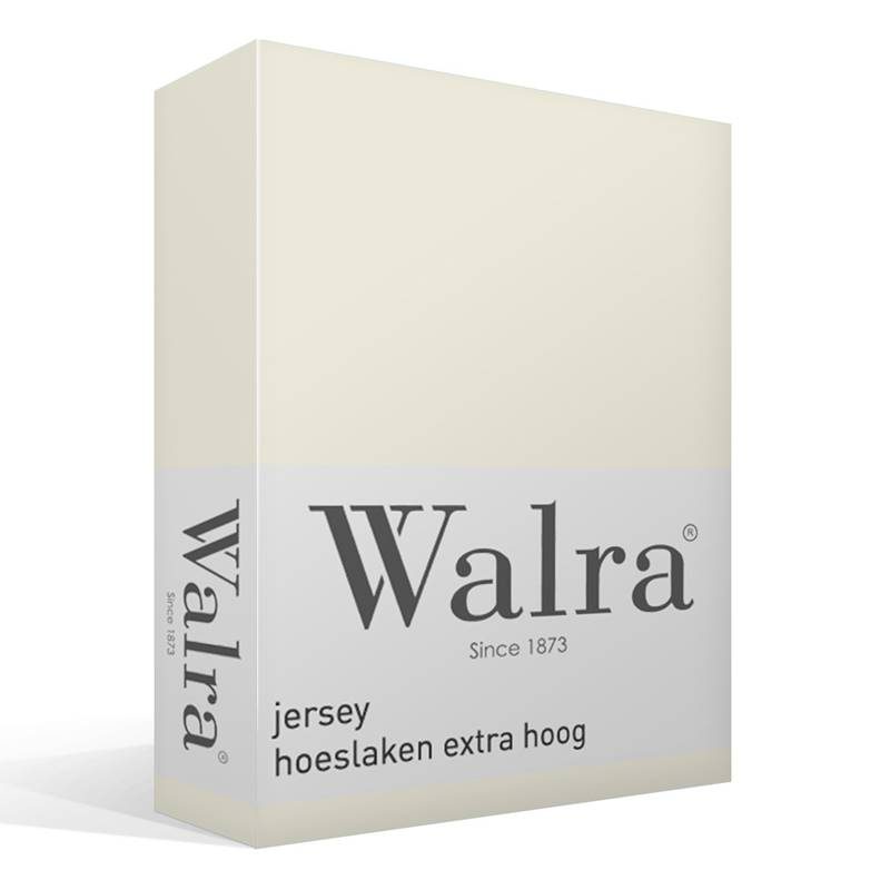 Goedkoopste Walra jersey hoeslaken extra hoog Off-white Lits-jumeaux (180/200x200/220 cm)