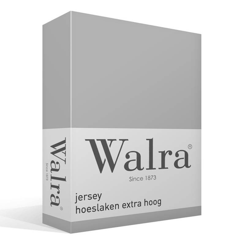 Walra jersey hoeslaken extra hoog Licht Grijs 1-persoons (90/100x200/220 cm)