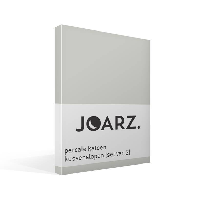 Joarz percale katoen kussenslopen (set van 2) - Rockin' Grey Grijs 60x70 cm - Standaardmaat