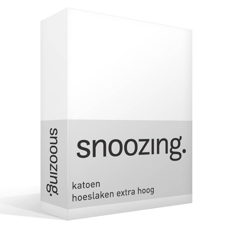 Goedkoopste Snoozing katoen hoeslaken extra hoog Wit 1-persoons (70x200 cm)