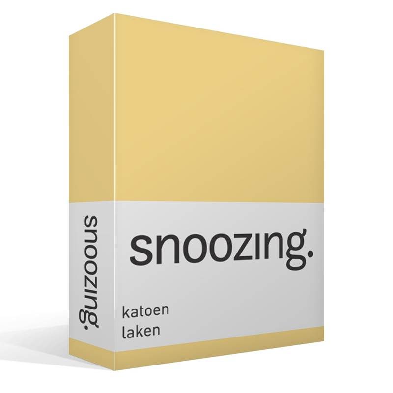 Goedkoopste Snoozing katoen laken Geel 2-persoons (200x260 cm)