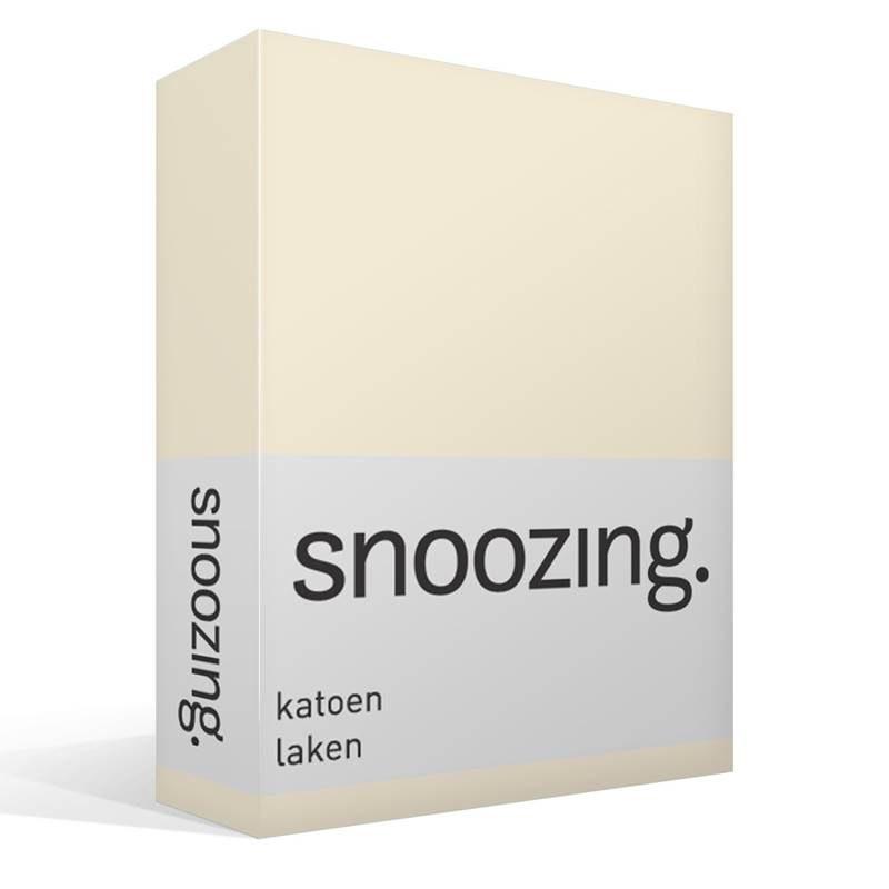 Goedkoopste Snoozing katoen laken Ivoor 2-persoons (200x260 cm)
