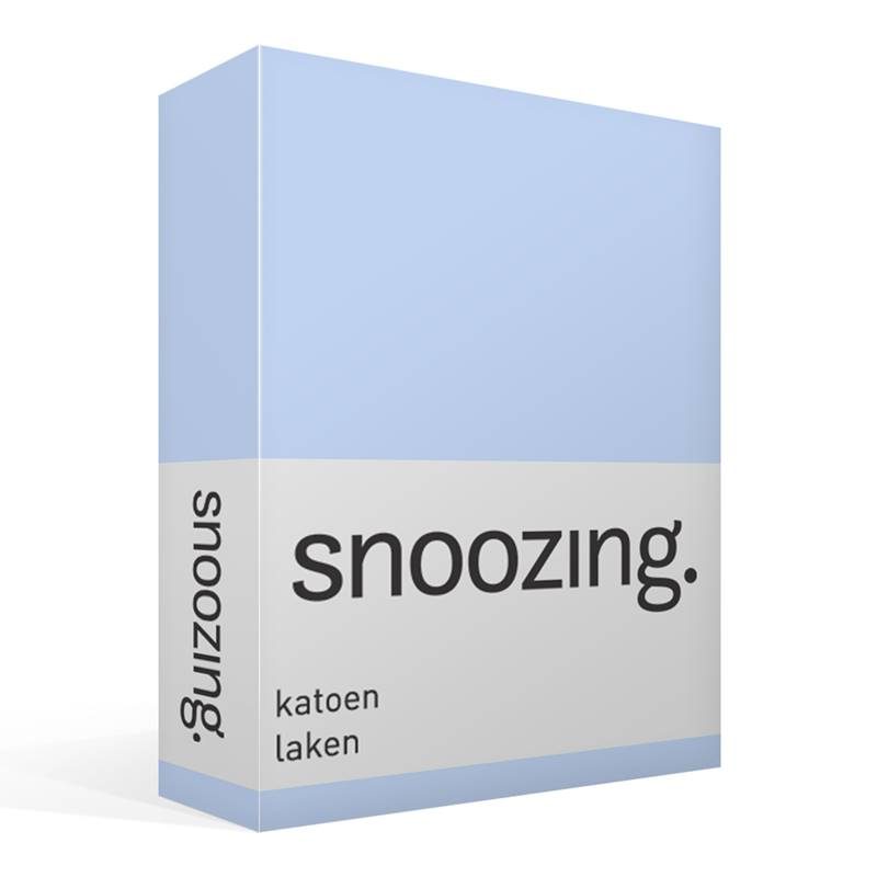 Snoozing katoen laken Hemel Lits-jumeaux (240x260 cm)