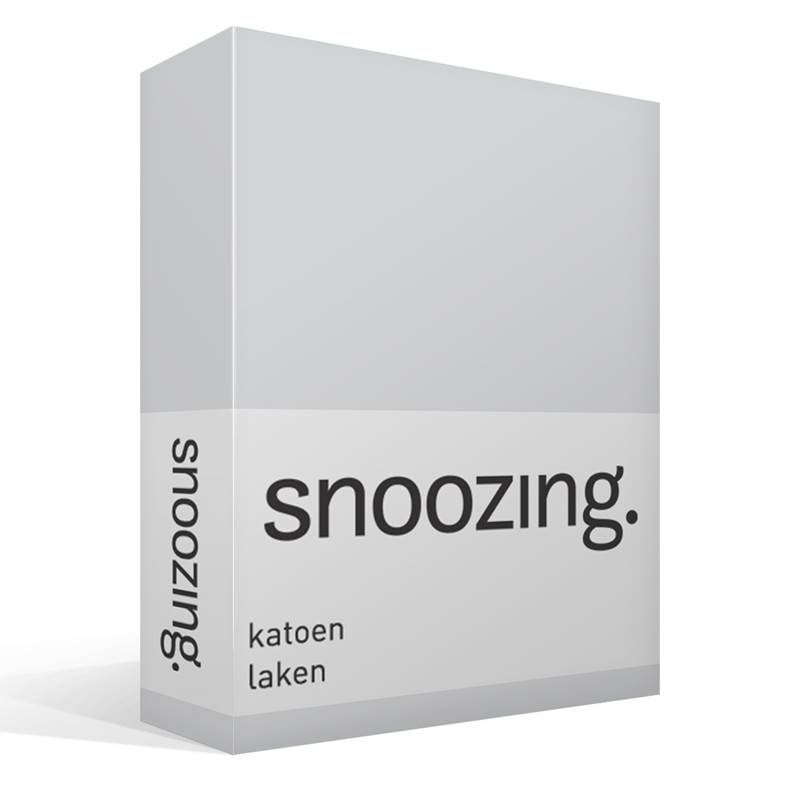 Snoozing katoen laken Grijs 2-persoons (200x260 cm)