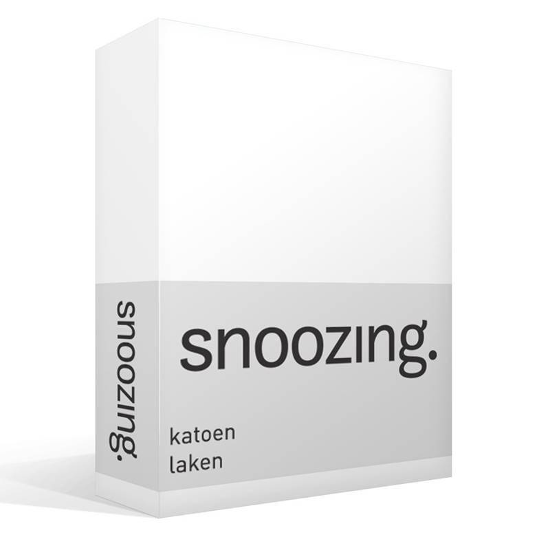 Snoozing katoen laken Wit 1-persoons (150x260 cm)